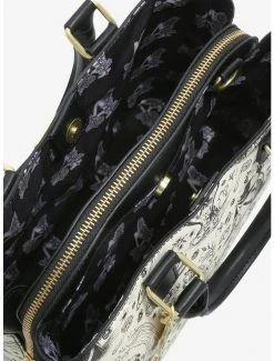 Loungefly Alice In Wonderland Line Art Allover Print Handbag - BoxLunch Exclusive -BoxLunch Shop 19323702 av4