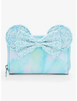 Loungefly Disney Minnie Mouse Sequin Bow Small Zip Wallet - BoxLunch Exclusive -BoxLunch Shop 19323803 av1