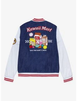 Sanrio Kawaii Mart Denim Varsity Jacket - BoxLunch Exclusive -BoxLunch Shop 19389452 av1