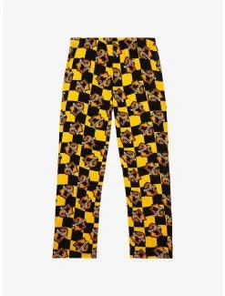 Harry Potter Hufflepuff House Crest Checkered Sleep Pants - BoxLunch Exclusive -BoxLunch Shop 19415718 av1