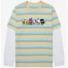 Sanrio Kawaii Mart Group Portrait Striped Layered Long Sleeve T-Shirt - BoxLunch Exclusive