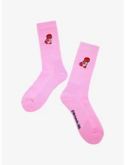 Nintendo Kirby With Strawberry Crew Socks- BoxLunch Exclusive