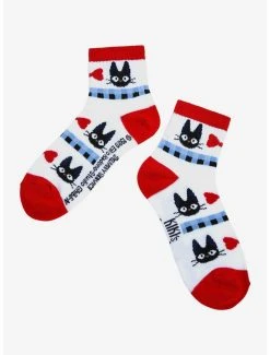 Studio Ghibli Kiki's Delivery Service Jiji & Bow Crew Socks - BoxLunch Exclusive