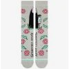 Studio Ghibli Spirited Away No-Face & Chihiro Floral Crew Socks - BoxLunch Exclusive -BoxLunch Shop 19465665 hi