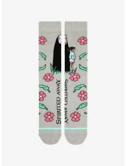 Studio Ghibli Spirited Away No-Face & Chihiro Floral Crew Socks - BoxLunch Exclusive