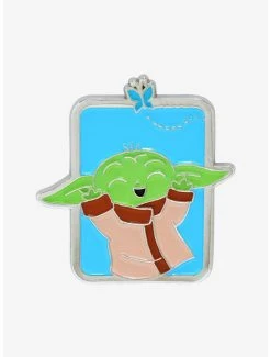 Star Wars The Mandalorian Grogu & Butterfly Enamel Pin - BoxLunch Exclusive