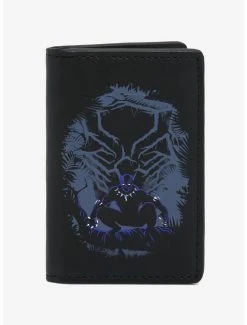 Marvel Black Panther Tropical Flora Logo Bifold Cardholder - BoxLunch Exclusive