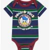 Disney Donald Duck Moody Striped Infant One-Piece - BoxLunch Exclusive