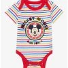 Disney Mickey Mouse Oh Boy Striped Infant One-Piece - BoxLunch Exclusive -BoxLunch Shop 19676996 hi