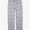 Studio Ghibli Howl’s Moving Castle Calcifer Floral Allover Print Sleep Pants - BoxLunch Exclusive -BoxLunch Shop 19840023 hi