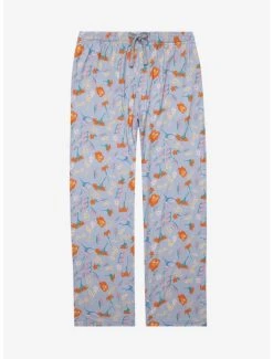 Studio Ghibli Howl’s Moving Castle Calcifer Floral Allover Print Sleep Pants - BoxLunch Exclusive