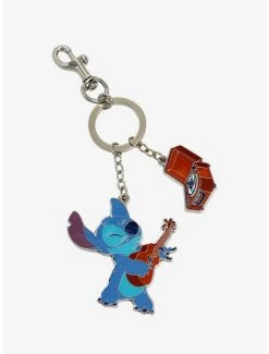 Loungefly Disney Lilo & Stitch Guitar Stitch Multi-Charm Keychain - BoxLunch Exclusive