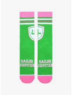 Sailor Moon Sailor Jupiter Varsity Crew Socks - BoxLunch Exclusive