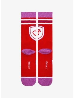 Sailor Moon Sailor Mars Varsity Crew Socks - BoxLunch Exclusive -BoxLunch Shop 19935848 av1