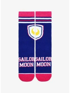 Sailor Moon Varsity Crew Socks - BoxLunch Exclusive