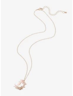 Pretty Guardian Sailor Moon Sailor Chibi Moon Silhouette Floral Necklace - BoxLunch Exclusive -BoxLunch Shop 19958070 av1
