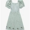 Star Wars The Mandalorian Grogu Gingham Smock Dress - BoxLunch Exclusive -BoxLunch Shop 19960271 hi