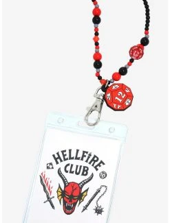 Stranger Things Hellfire Club Beaded Lanyard - BoxLunch Exclusive -BoxLunch Shop 19993617 av1