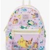 Loungefly Pokémon Floral Teacups Allover Print Mini Backpack - BoxLunch Exclusive -BoxLunch Shop 19993629 hi