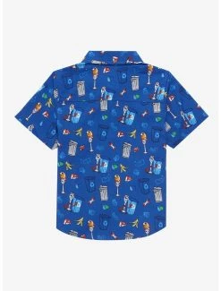 Disney Pixar Toy Story Forky Recycling Allover Print Toddler Button-Up - BoxLunch Exclusive -BoxLunch Shop 20026521 av1