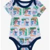 Disney Lilo & Stitch: The Series Scenes Allover Print Infant One-Piece - BoxLunch Exclusive -BoxLunch Shop 20026526 hi