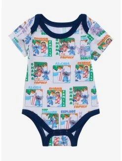 Disney Lilo & Stitch: The Series Scenes Allover Print Infant One-Piece - BoxLunch Exclusive