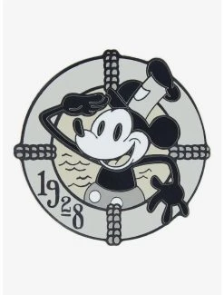 Disney Mickey Mouse Steamboat Willie 1928 Portrait Enamel Pin - BoxLunch Exclusive