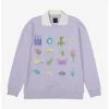Disney The Princess And The Frog Icons Collared Crewneck - BoxLunch Exclusive -BoxLunch Shop 20085627 hi
