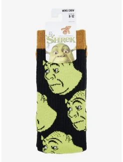 Shrek Faces Allover Print Crew Socks - BoxLunch Exclusive -BoxLunch Shop 20114690 av2