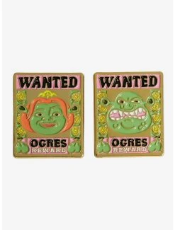 Shrek Fiona & Shrek Wanted Sign Enamel Pin Set - BoxLunch Exclusive